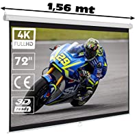 Pantalla Manual Mural de 72&quot-- Dimensiones de la Tela 1-40x 1-05 Metros- cajetin de Acero 1-56 Metros- Pantalla para…